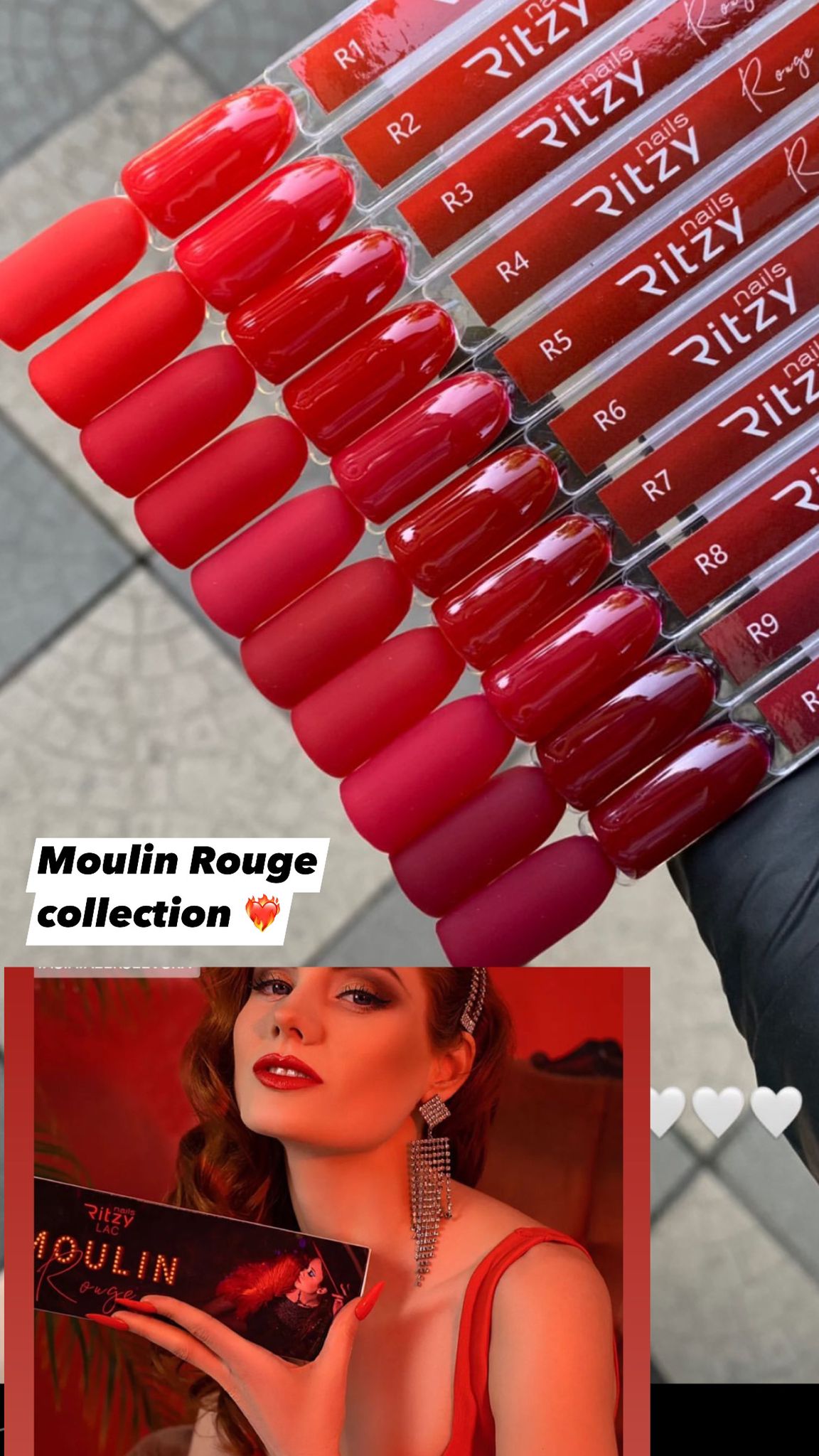 “Moulin Rouge ”colección de 10x 9ml colores.