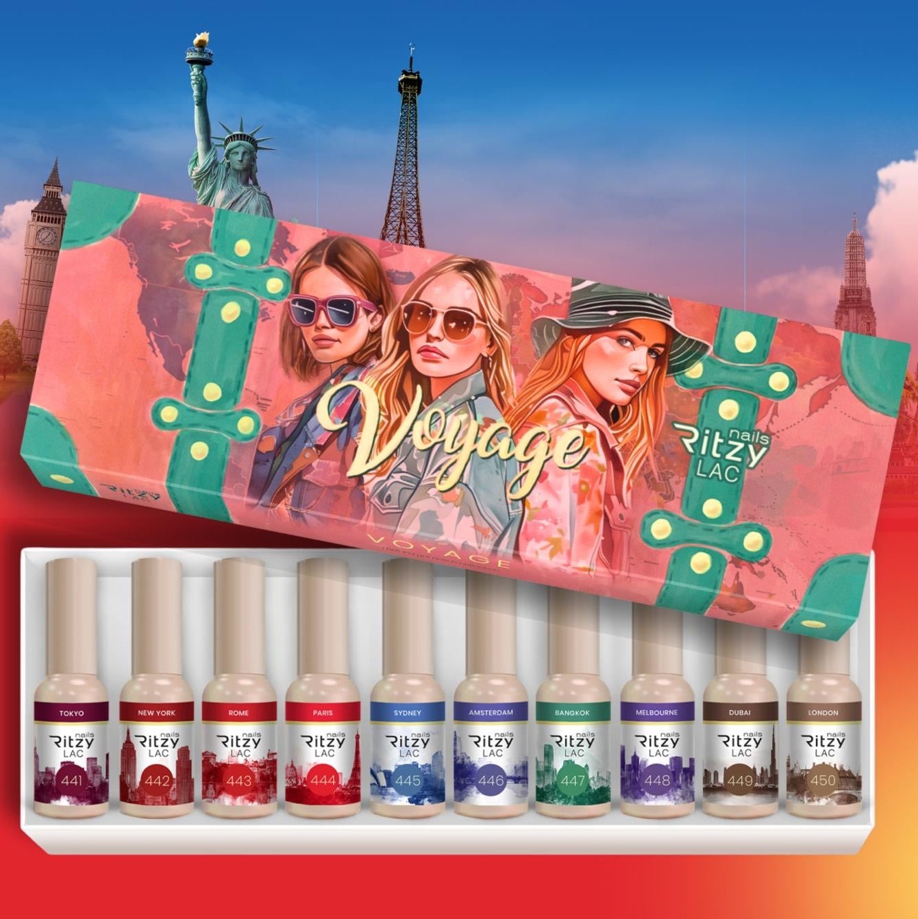 "VOYAGE" colección de 10colores x 9ml