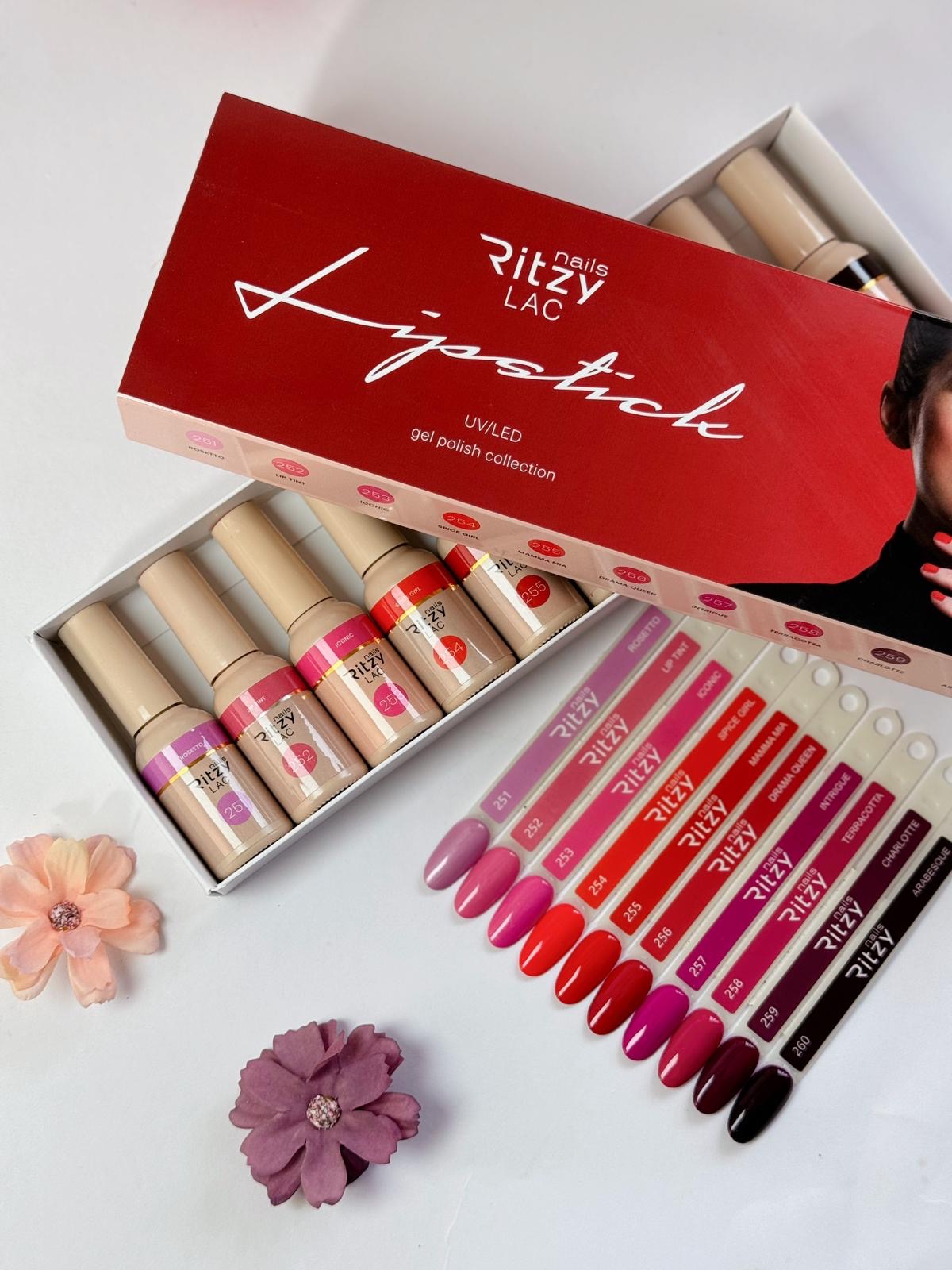 “Lipstick ”colección de 10colores x 9ml