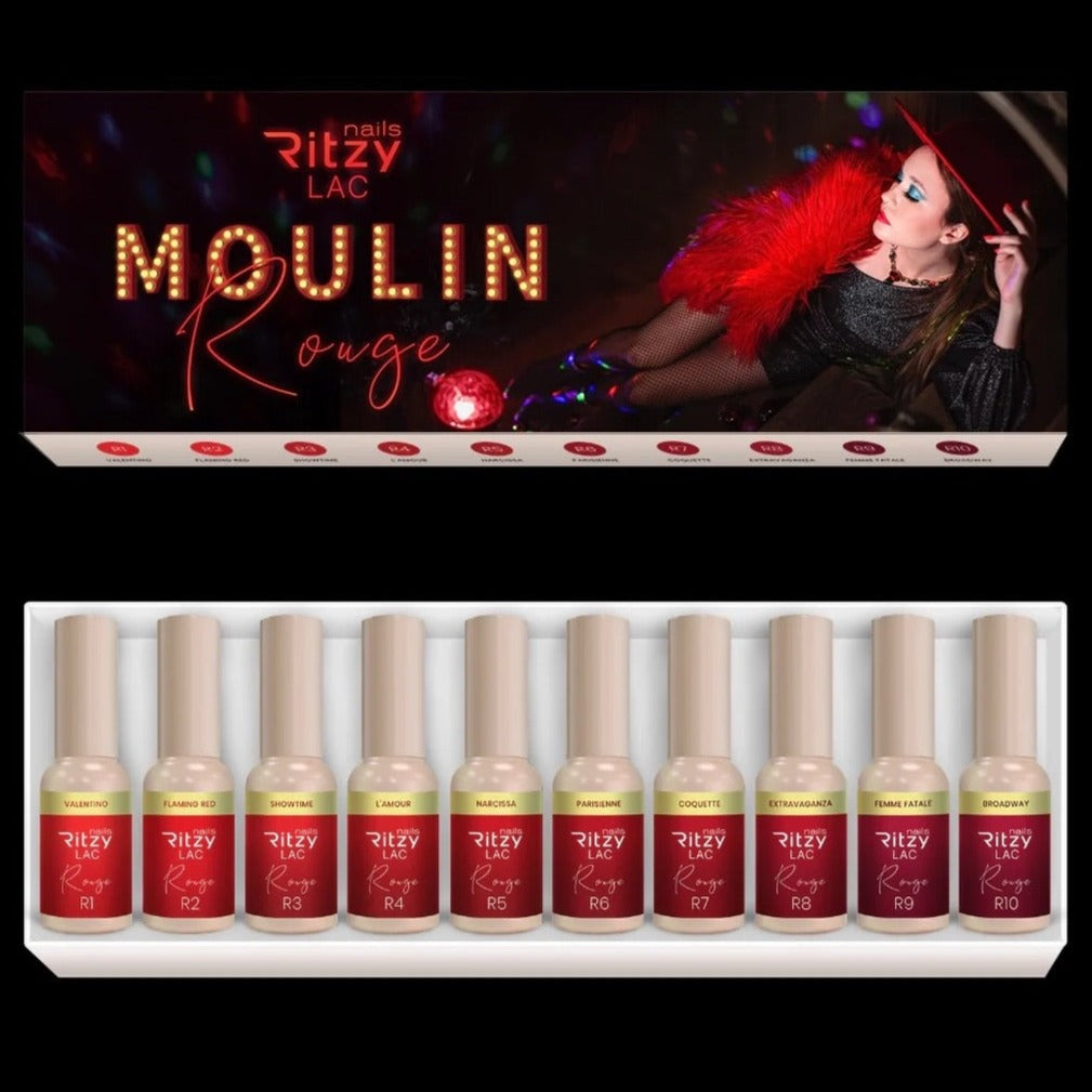 “Moulin Rouge ”colección de 10x 9ml colores.