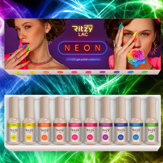 Ritzy Nails “NEON" collection of 10x 9ml colors.
