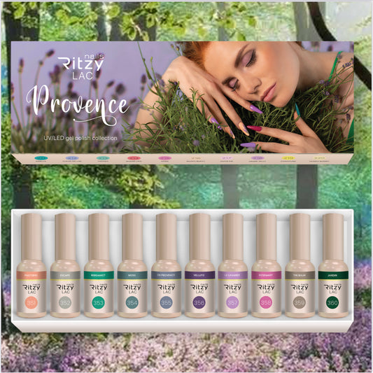 Ritzy Nails "Provence” collection of 10x 9ml colors.