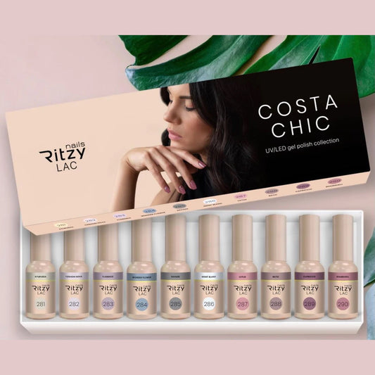 Ritzy Nails “Costa Chic” collection of 10x 9ml colors.