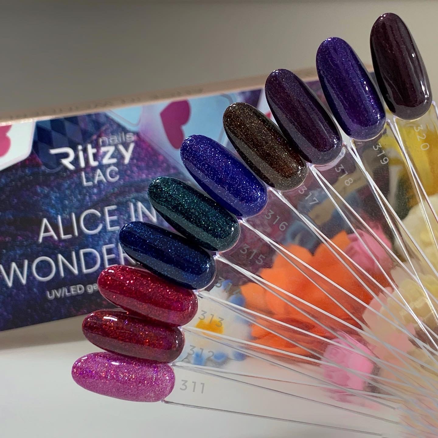 Ritzy Nails “Alice in Wonderland"collection of 10x 9ml colors.