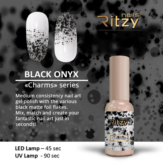 Ritzy Lac Charms "Black onyx"